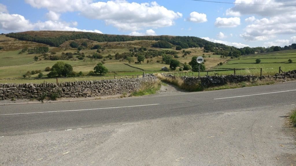 Straight over the road and up to Great Hucklow.